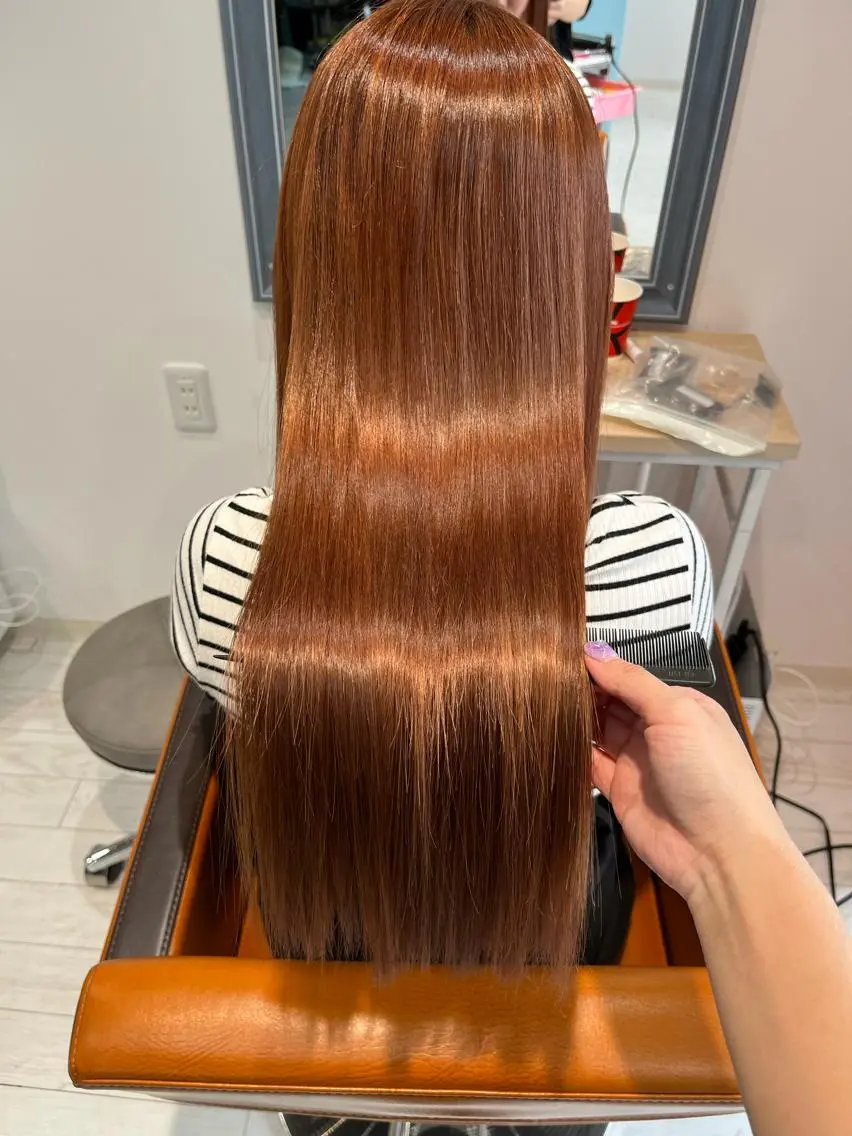 人気No.6✨ブリーチなしダブルカラー+髪質改善カラー+髪質改善トリートメントの写真