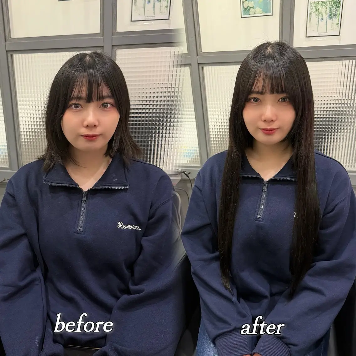 セミロング エクステ 🦋REISA🦋 エクステ×ハイトーンのヘアスタイル