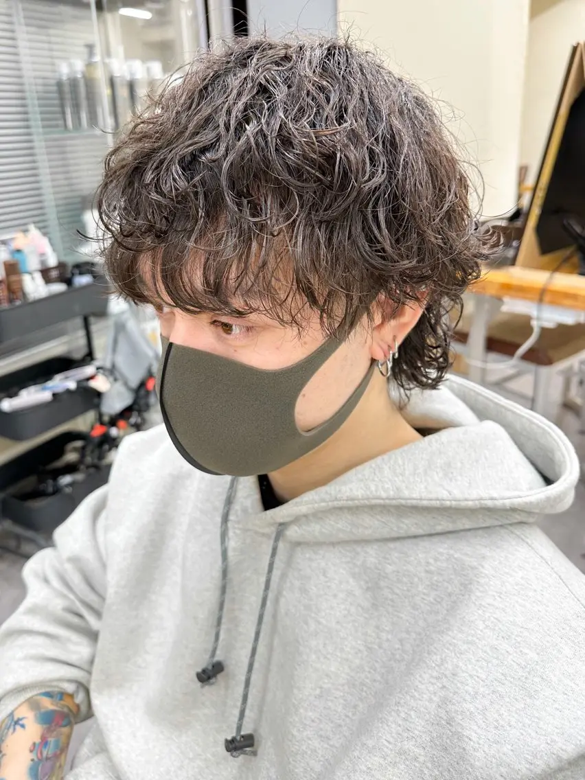 ショート パーマ メンズ メンズパーマ メンズ特化ryoのヘアスタイル