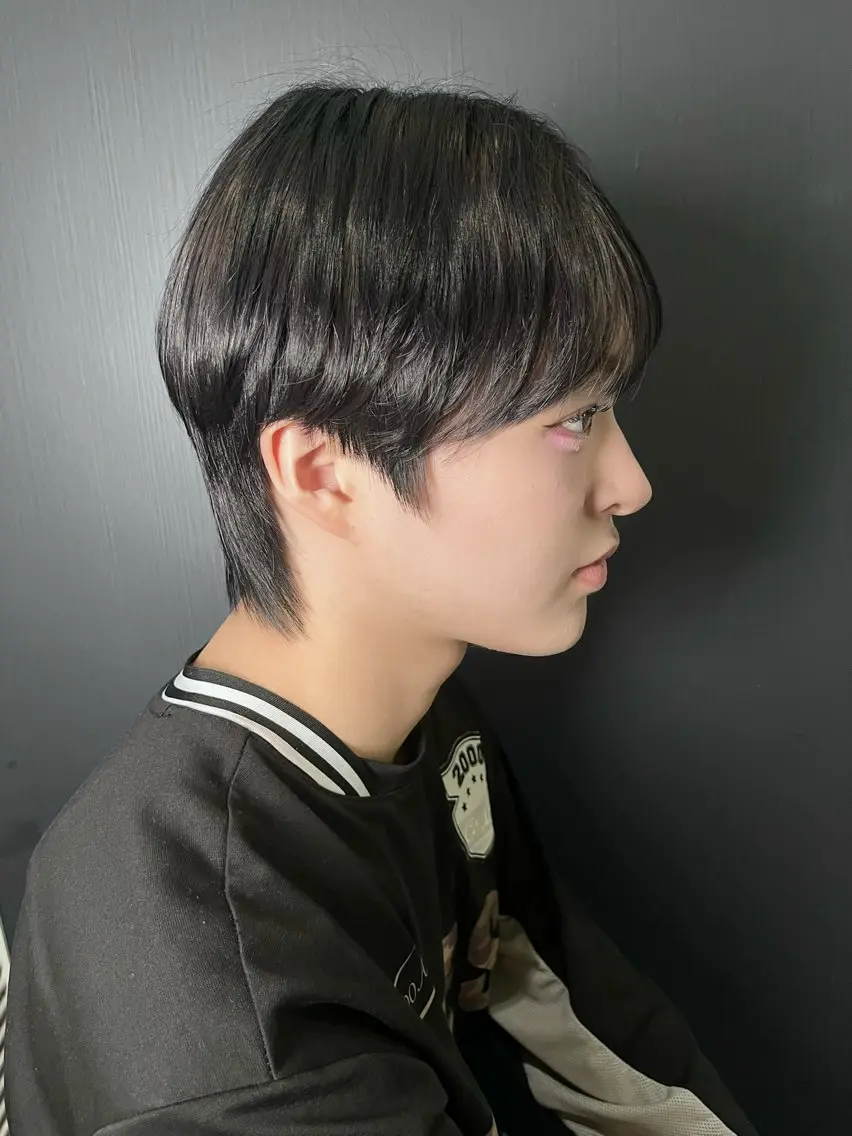 ショート カラー メンズ カット ヘアカラー 大阪韓国メンズ特化 LUNAのヘアスタイル