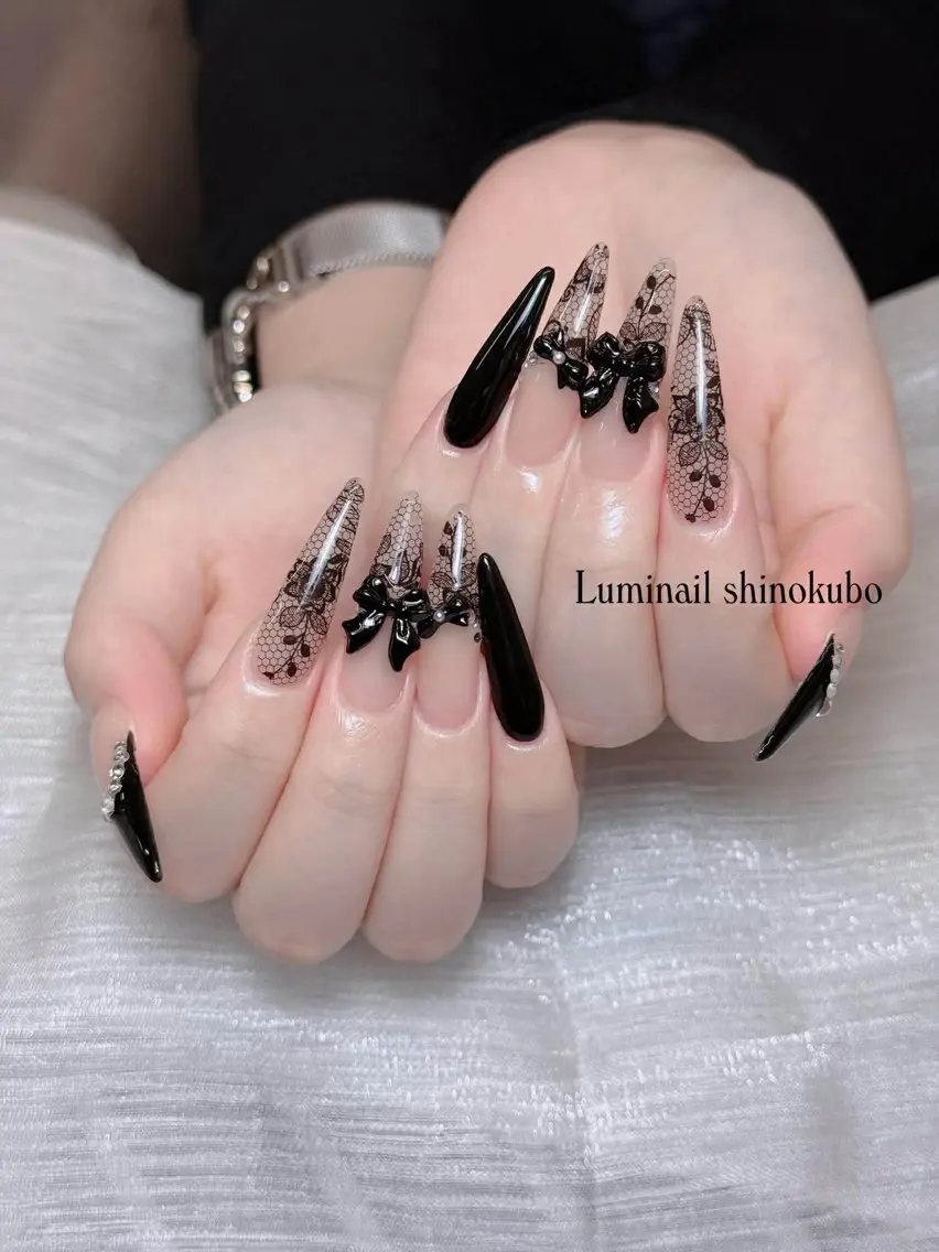 ネイル オーロラネイル チークネイル 長さ出し フレンチネイル 韓国ネイル Lumi Shinokuboのネイルデザイン