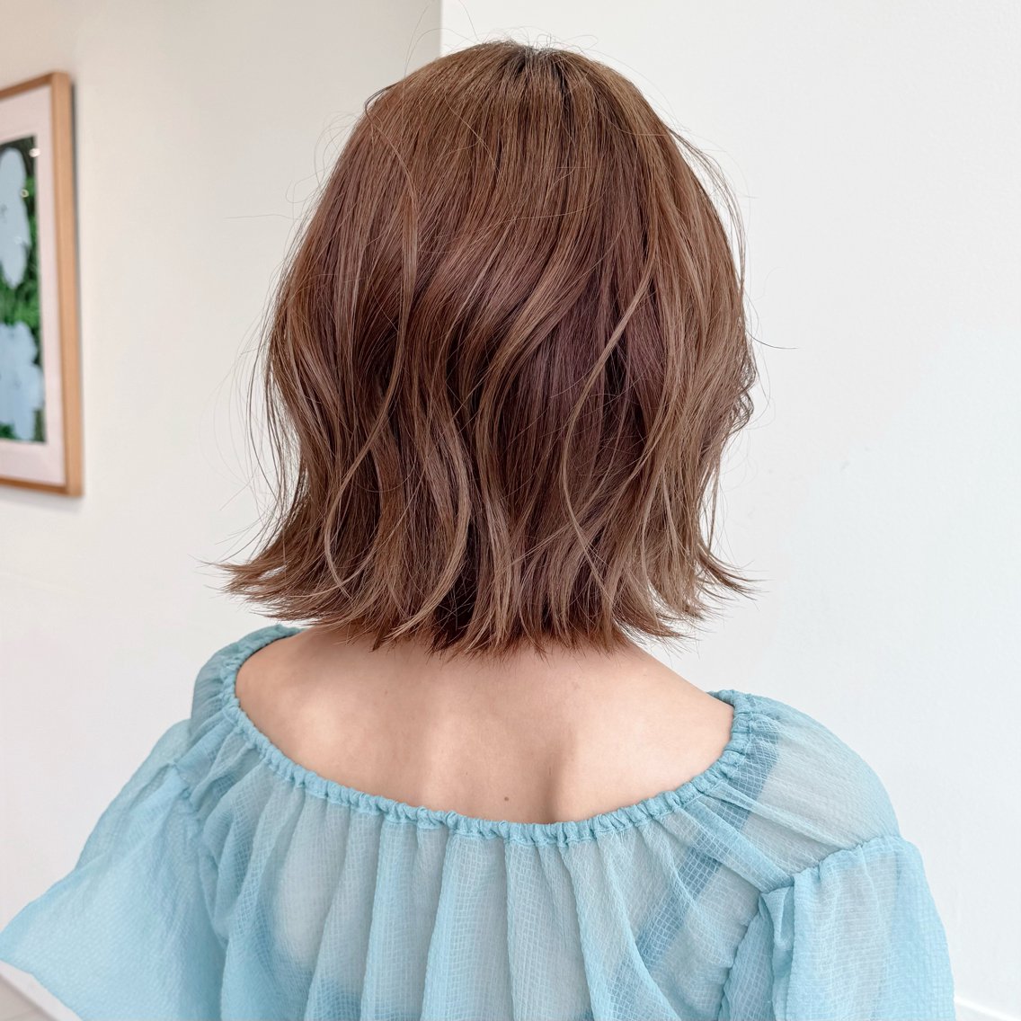 ミディアム カラー ボブレイヤー ボブ レイヤーカット カット ヘアカラー トリートメント ボブ/レイヤー/栄 🌟梅田盛一のヘアスタイル