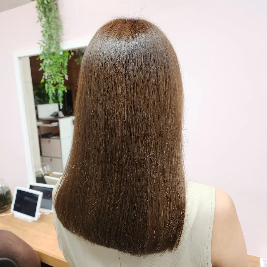 ロング パーマ ストレートパーマ カット FORME野口 晴香のヘアスタイル