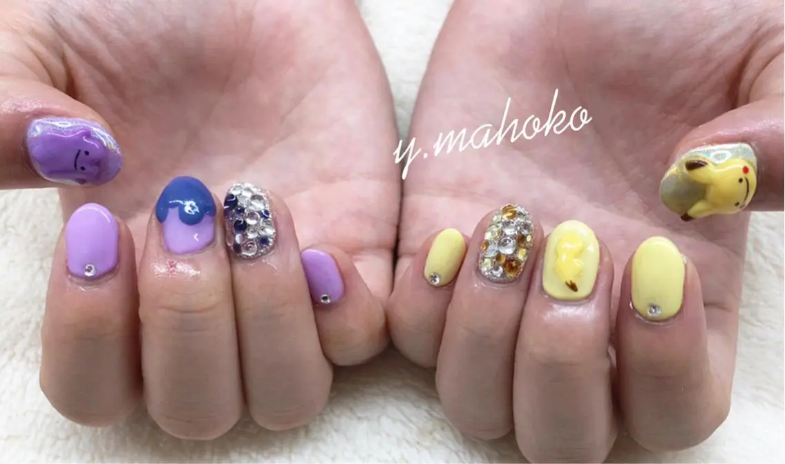 ネイル ハンドネイル パラジェル有/ 長さだし/mahoのネイルデザイン