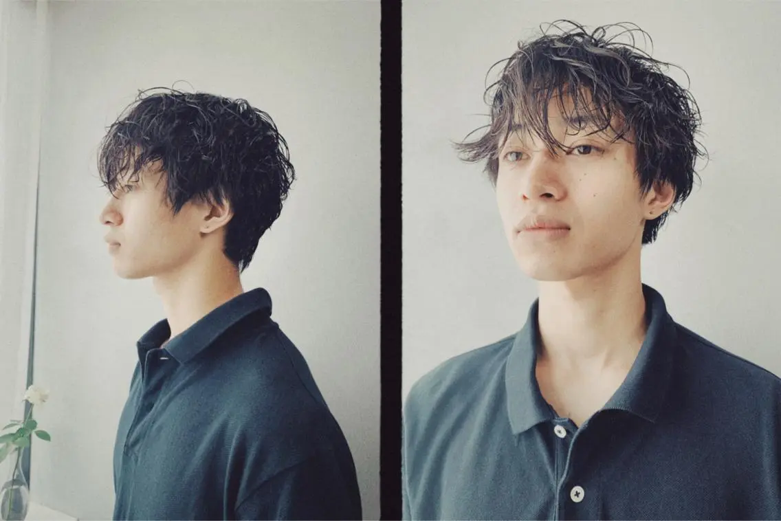 ショート パーマ メンズ ボブパーマコテ巻き風 パーマNo1深江秀平のヘアスタイル
