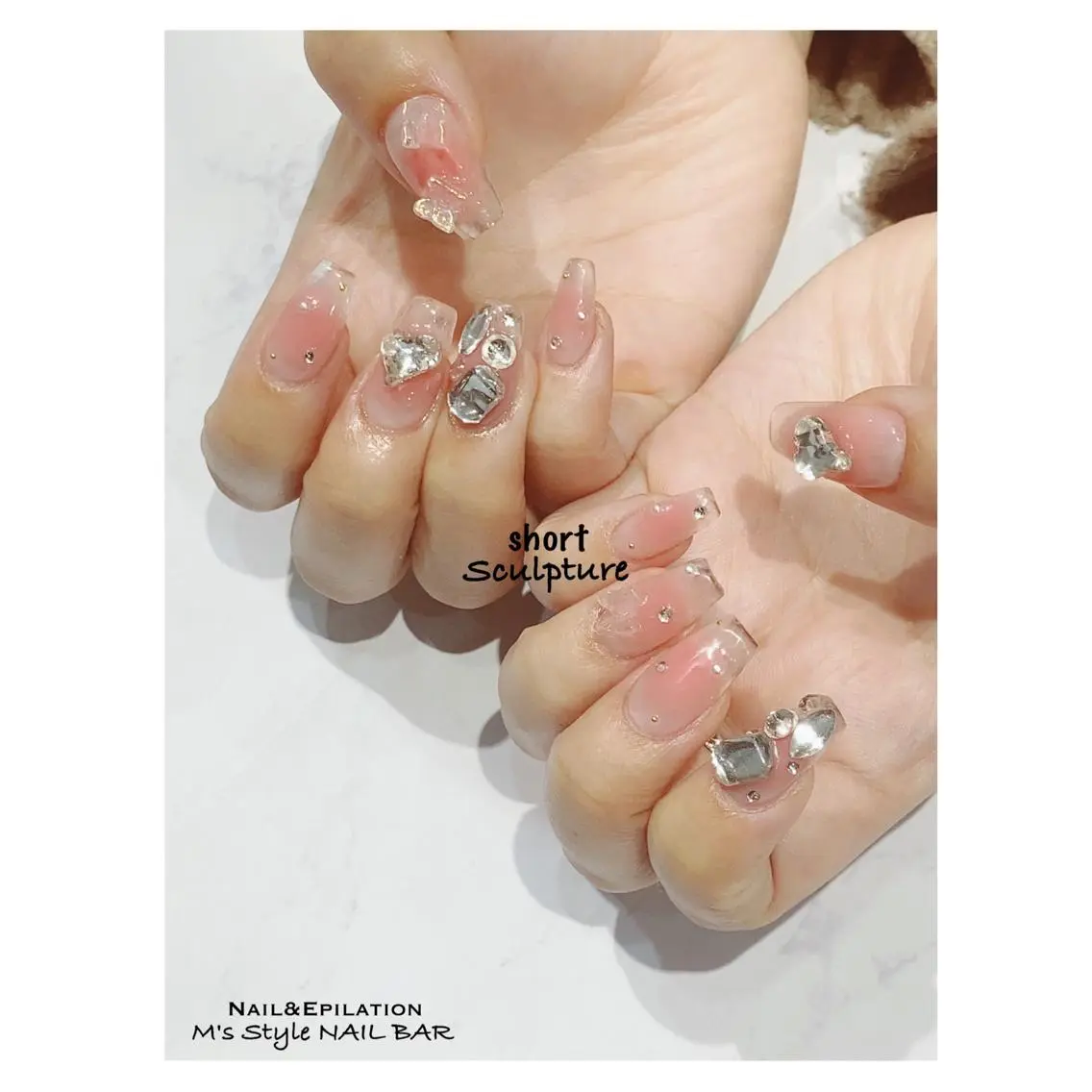 ネイル 成人式 入学式 長さ出し フットネイル フレンチネイル ハンドネイル M's Style NAIL BARのネイルデザイン
