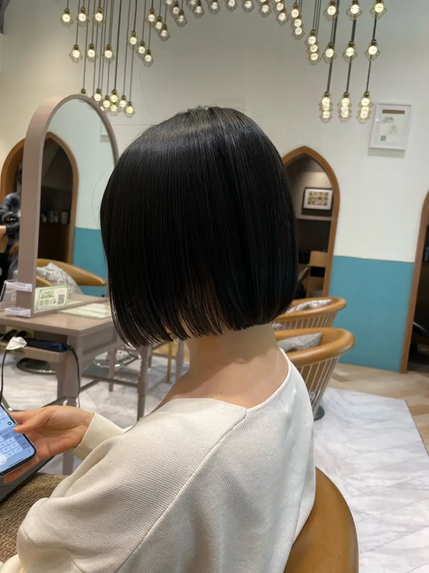 ショート ヘアカラー トリートメント 韓国/ハッシュカット /レイヤー🧸‎千純のヘアスタイル