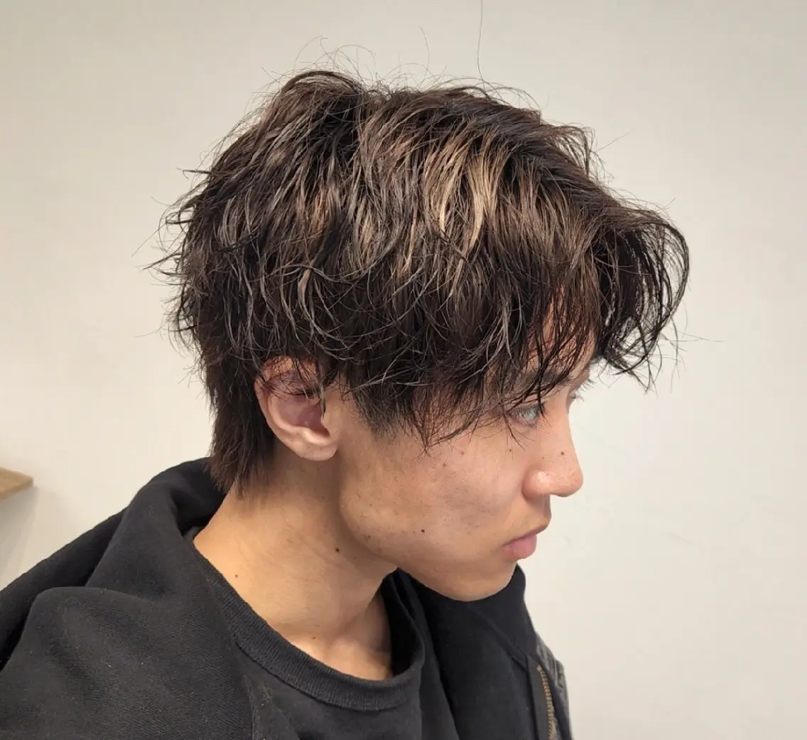ミディアム パーマ メンズ 【イケメン風パーマ】 SHOFYのヘアスタイル