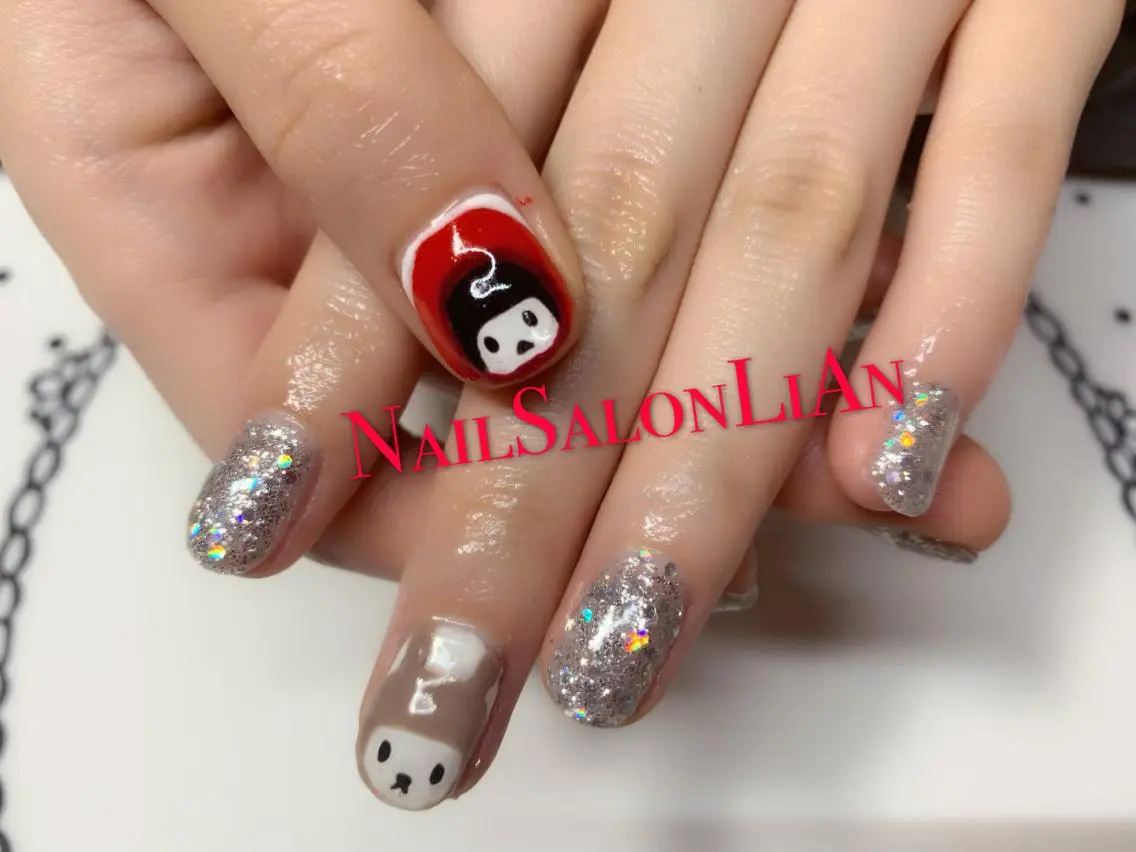 ネイル アートネイル 持ち込み シンプルネイル ストーンネイル NailSalon LiAnのネイルデザイン