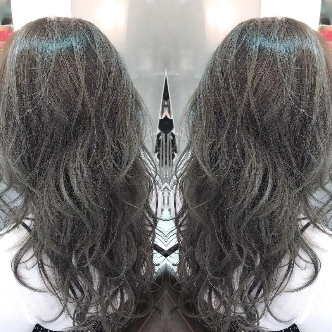ロング カラー ハイライトカラー イルミナカラー ハイライト 青木 茂樹⭐️ 透明感カラーのヘアスタイル