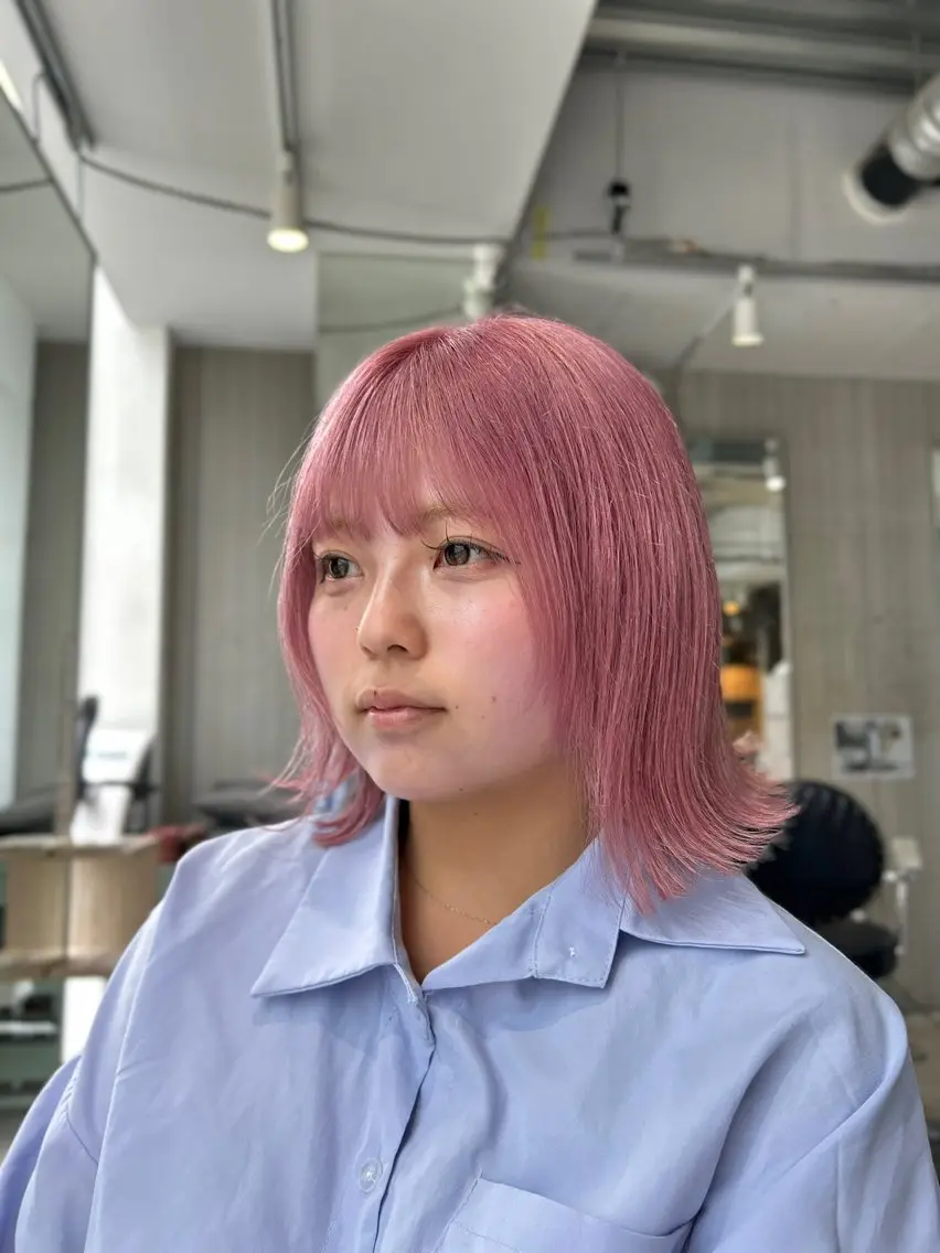 🍒モデル価格🍒リタッチブリーチ＋透明感カラー＋補修TR  【6/5限定9:00.10:00.11:00~】の写真