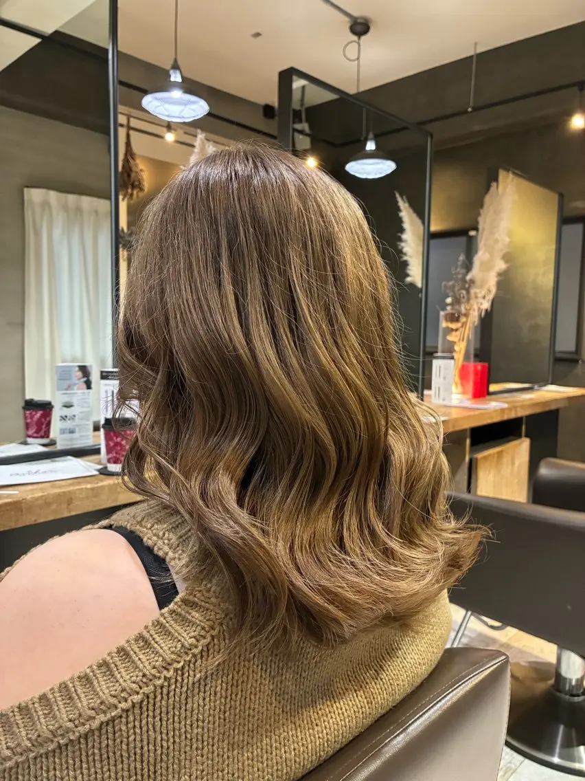 カラー ヘアカラー 阿部 翔一郎/暖色系カラーのヘアスタイル
