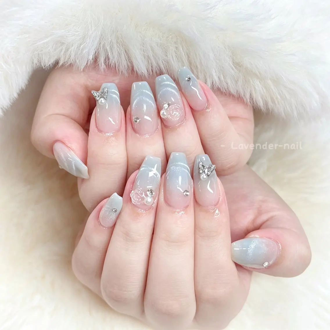 ネイル ハンドネイル Lavender nail·中島公園のネイルデザイン