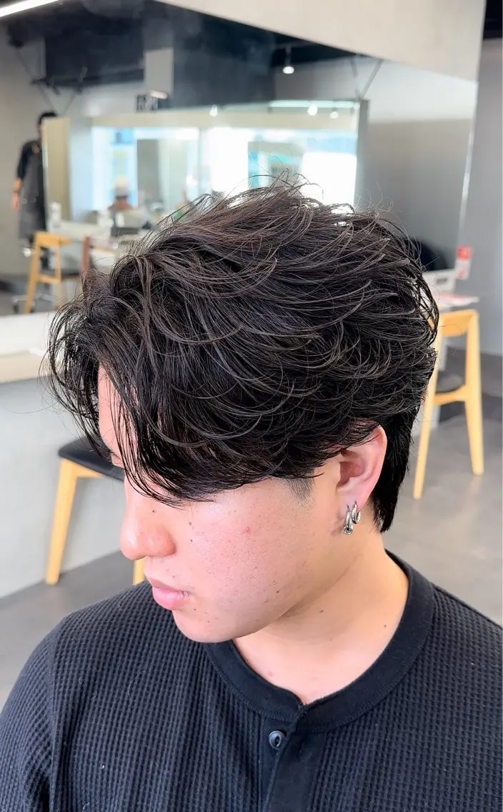 パーマ メンズ フェザーパーマ メンズパーマ カット パーマ 初パーマ支持率◎松田 優斗のヘアスタイル