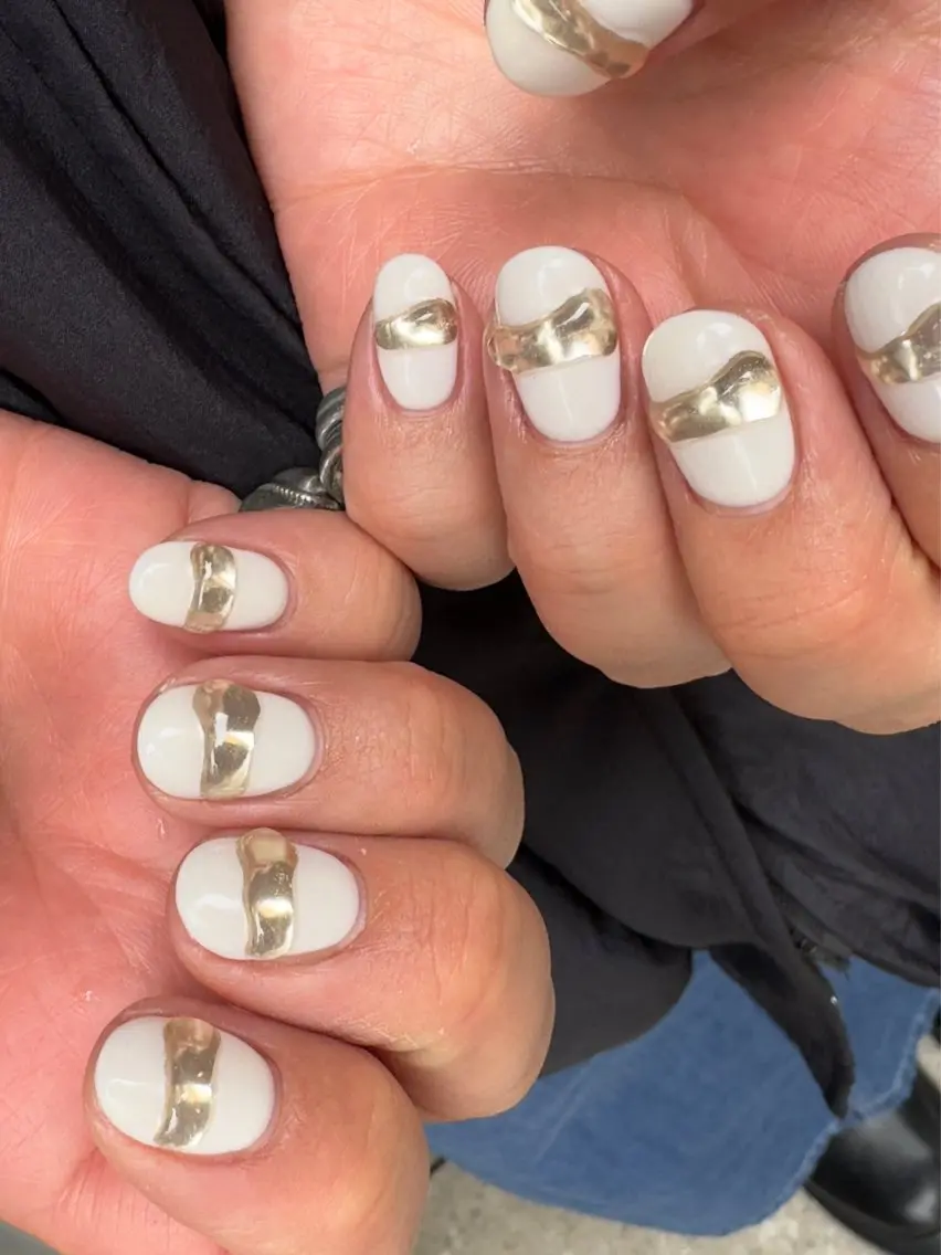 ネイル アートネイル フレンチネイル 韓国ネイル マグネットネイル 持ち込み MH_ Nailのネイルデザイン