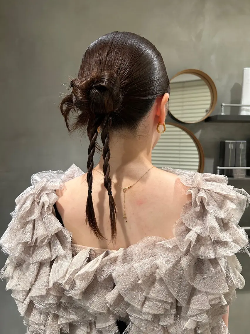 セミロング ヘアアレンジ ヘアセット デザイン/アレンジ ❤︎イシイレイのヘアスタイル
