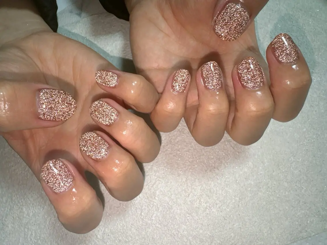 ネイル フラッシュネイル ジェルネイル ラメ(グリッター) メンズネイル パラジェル kiki nail たまプラーザのネイルデザイン