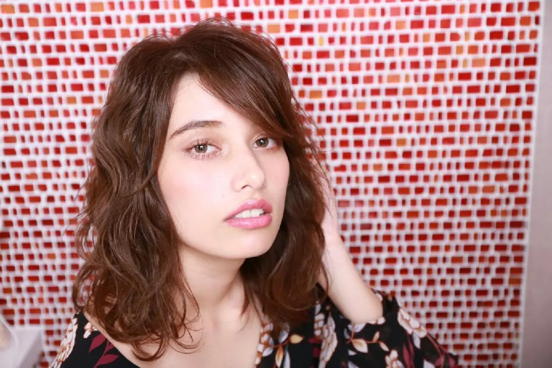 ミディアム カラー ショートヘアー◎ 縮毛矯正◎のヘアスタイル