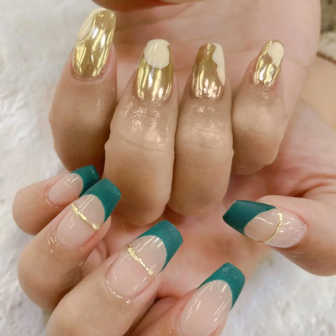 ネイル フレンチネイル マットネイル ミラーネイル NAIL MOONのネイルデザイン