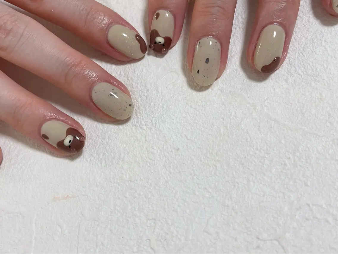 ネイル ジェルネイル マグネットネイル パラジェル バレンタイン ワンホンネイル kiki nail &brow二子玉川のネイルデザイン