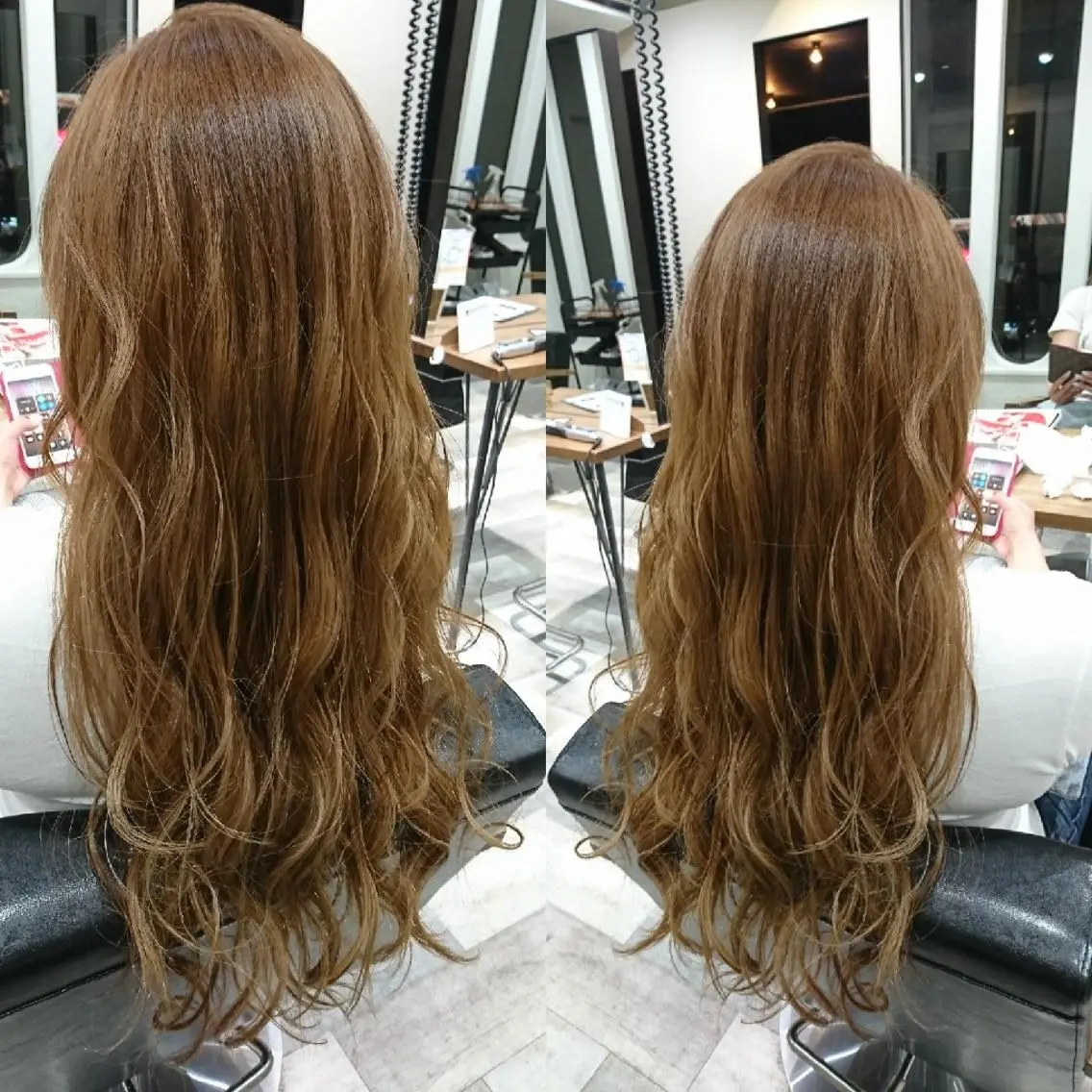 ロング カラー ヘアアレンジ ベージュカラー 艶カラー/インナー /グラデ/大西小百合のヘアスタイル