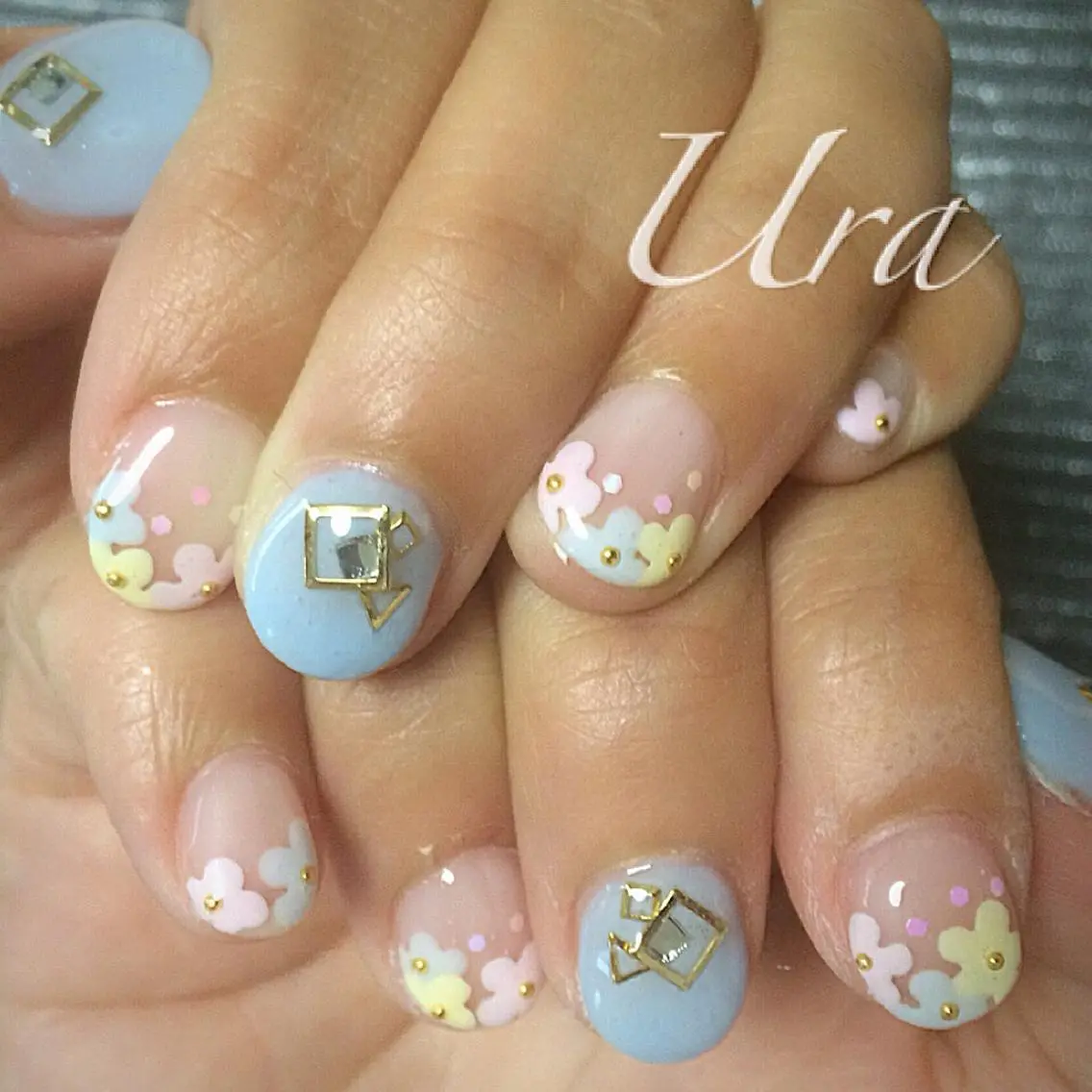 ネイル フラワーネイル パステルネイル UrakoNail 《nail》のネイルデザイン