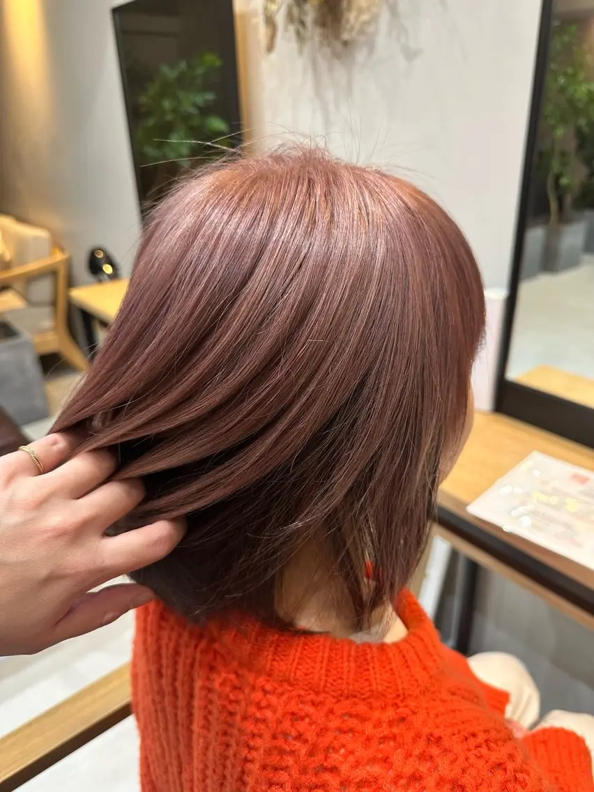 ミディアム ヘアカラー トリートメント 🫧MANA🫧縮毛 矯正モデル募集中🧡のヘアスタイル