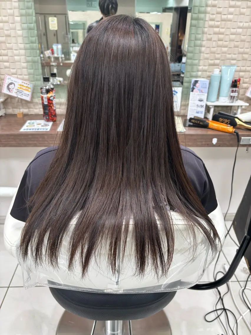 ロング 縮毛矯正 トリートメント 縮毛矯正 原田 虎太郎のヘアスタイル