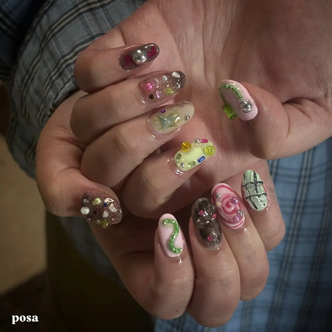 ネイル シンプルネイル ハンドネイル posa nail モエミのネイルデザイン