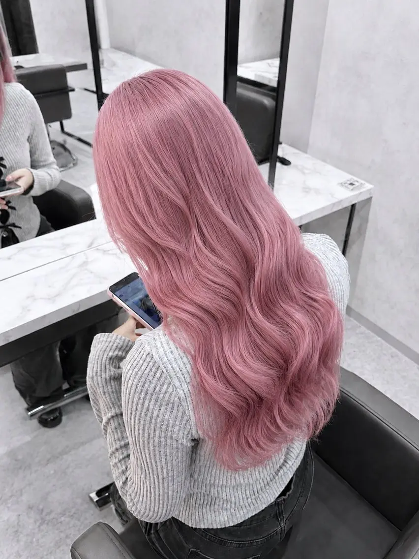 ロング カラー ヘアカラー 🦋ピンクカラー特化 🦋KOKIのヘアスタイル