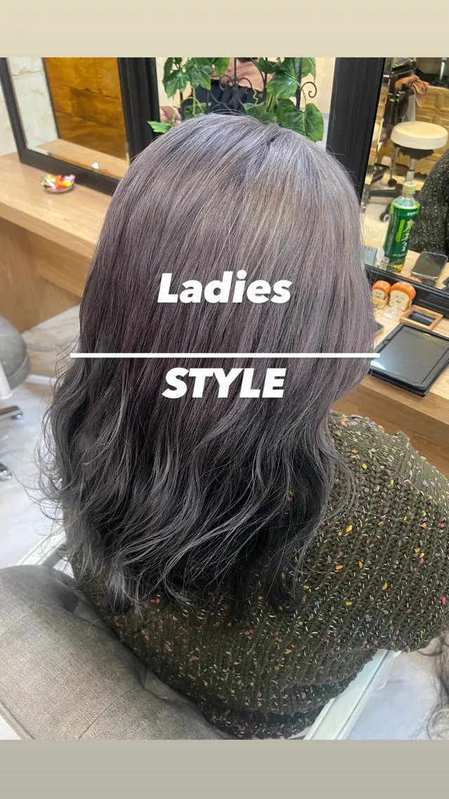 ロング カラー カット ヘアカラー トリートメント 大人デザイン 🍃MORIKA🍃のヘアスタイル