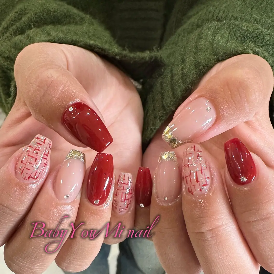 ネイル オーロラネイル 成人式 フットネイル フレンチネイル ジェルネイル ハンドネイル BabyYouMi nailのネイルデザイン