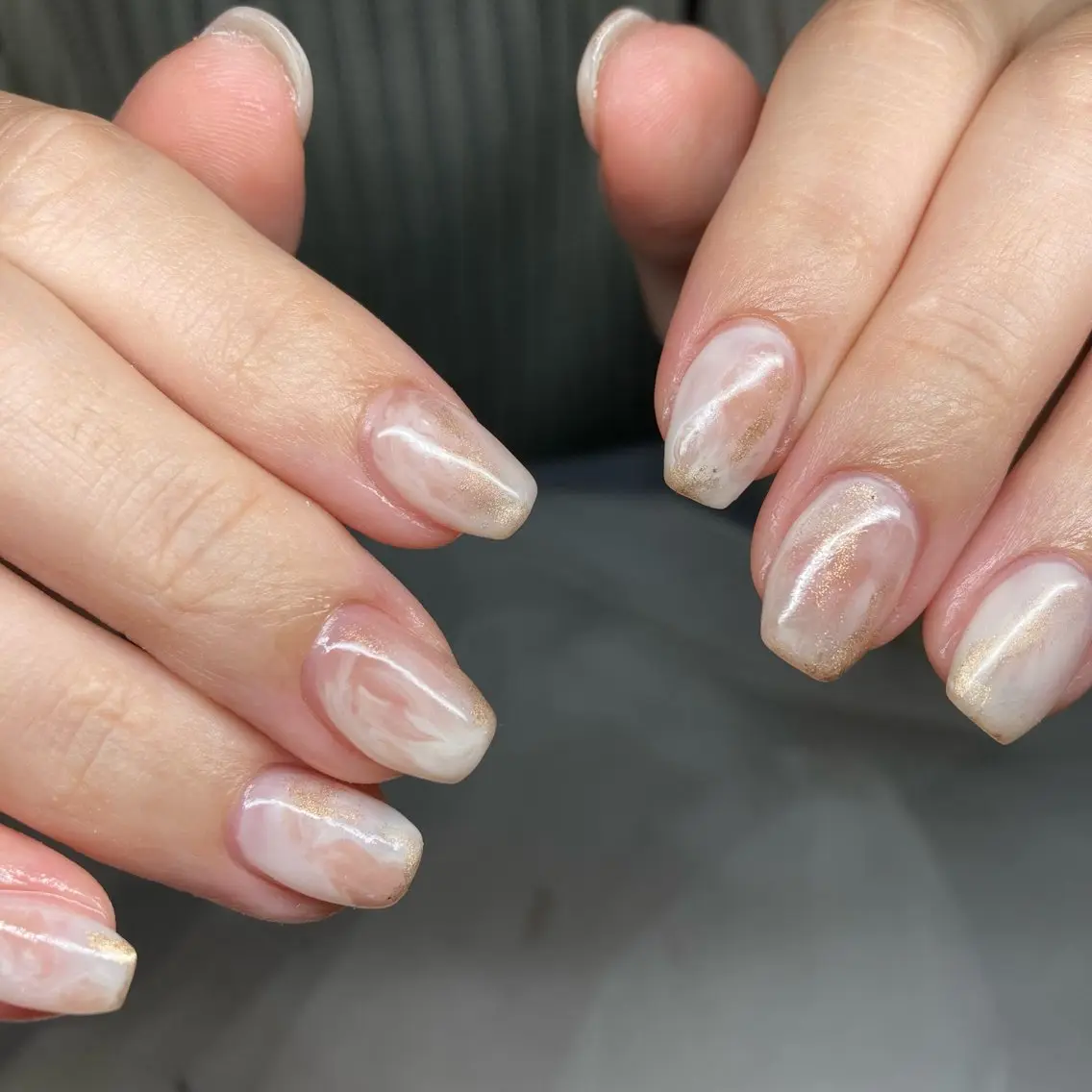 ネイル 長さ出し ニュアンスネイル ワンカラーネイル ハンドネイル Gracias. rieのネイルデザイン