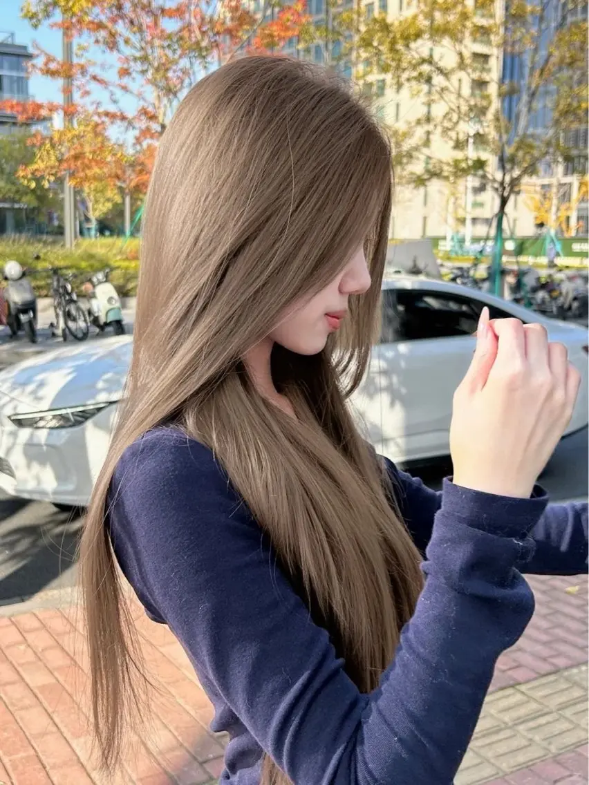 ロング カラー ヘアカラー トリートメント ヘッドスパ ヘアセット 𓏸レイヤー髪質改善 透けカラーカノン🫧のヘアスタイル