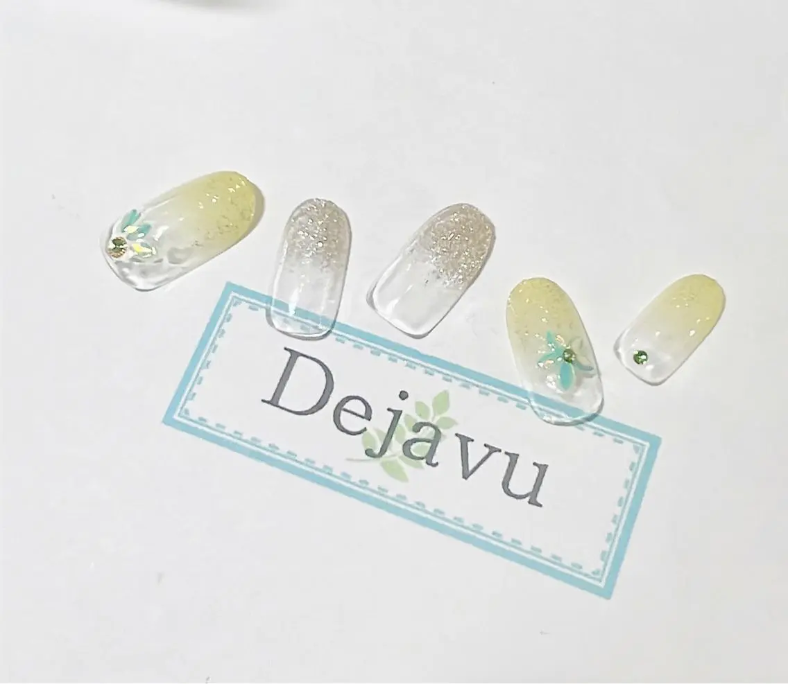 ネイル アートネイル ジェルネイル シンプルネイル 春ネイル ハンドネイル Nail salon Dejavu 🌿のネイルデザイン
