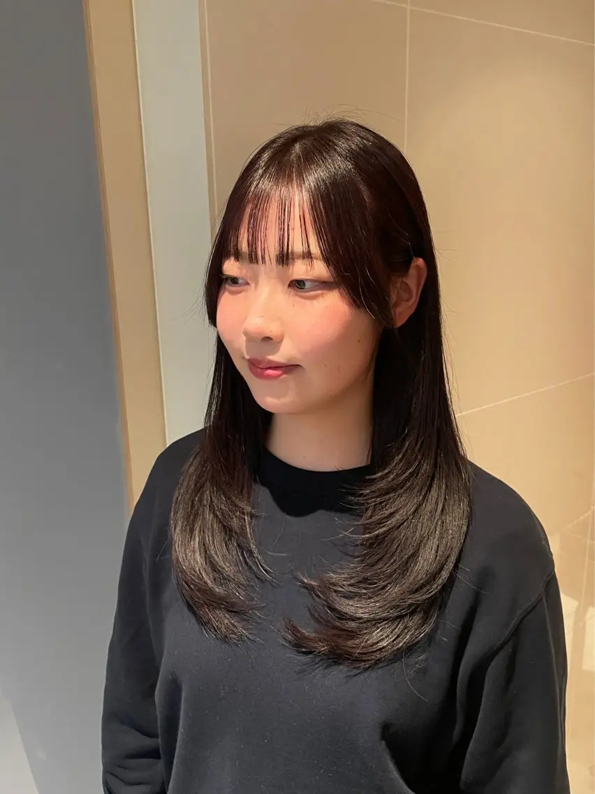 ロング パーマ レイヤーカット カット ヘアカラー トリートメント 縮毛矯正/レイヤー 🌙児玉光瑠のヘアスタイル