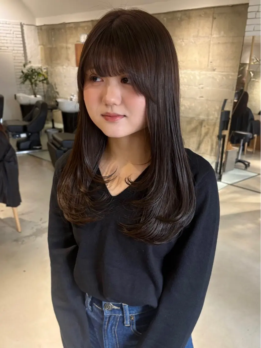 ロング カラー ベージュカラー レイヤーカット カット ヘアカラー トリートメント yuki ♡のヘアスタイル