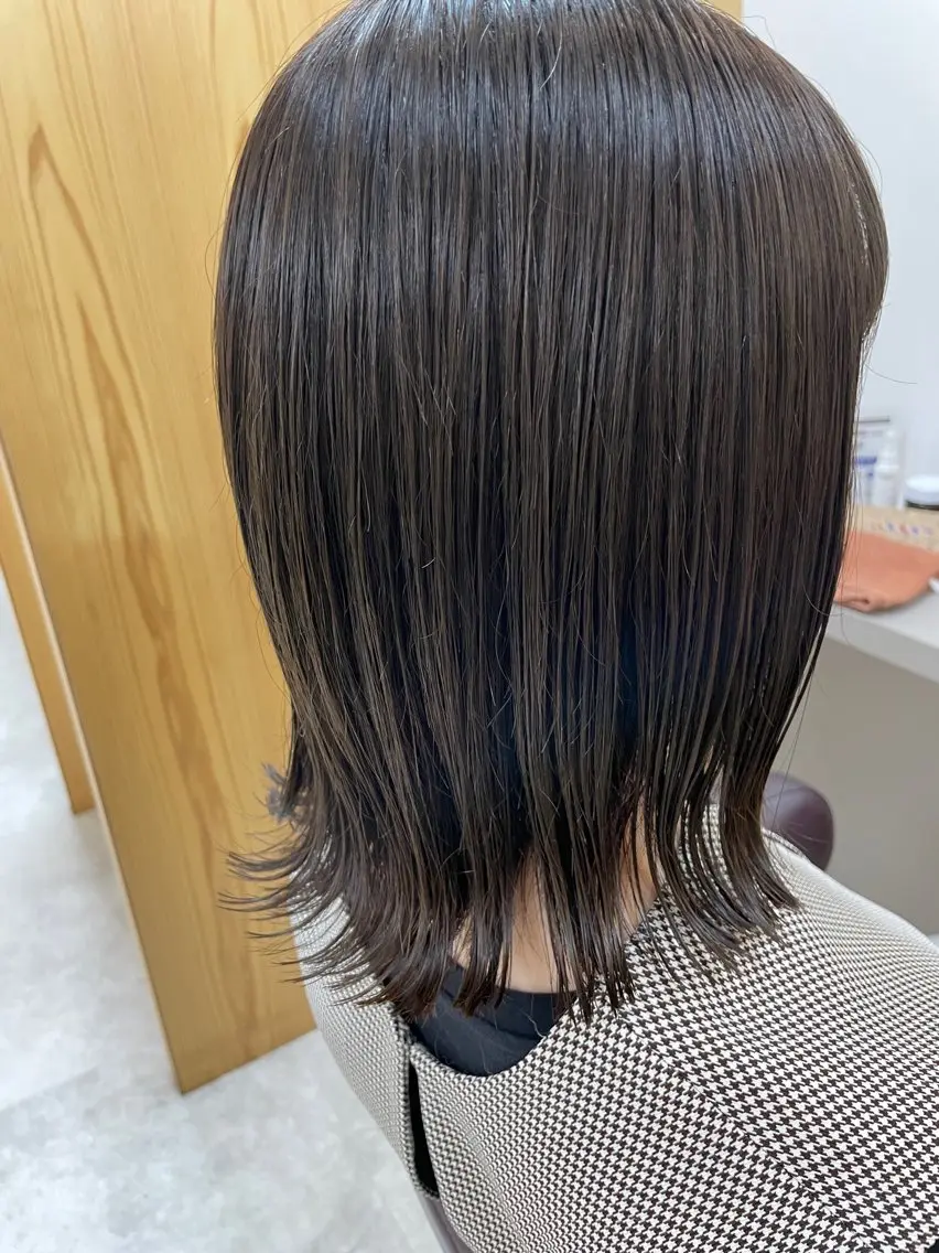 ミディアム カラー くるくるパーマ aikoのヘアスタイル