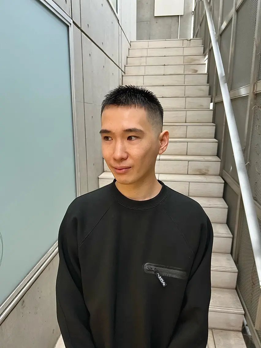 ショート メンズ カット ヘッドスパ ヘアセット 豊崎 佑輔のヘアスタイル