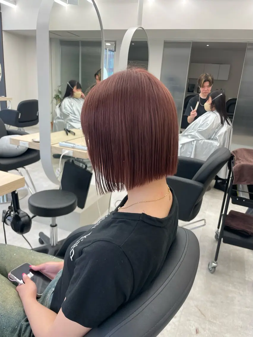 ショート カット ヘアカラー 艶ハイトーン/透明感 カラー/RUNAのヘアスタイル
