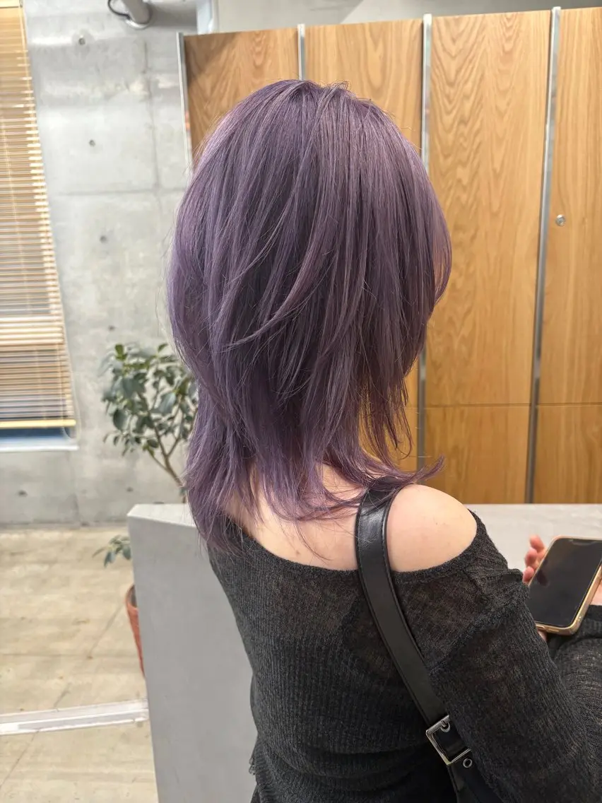 セミロング カラー ブリーチ カット ヘアカラー トリートメント yuuna/ ハッシュカット🎀のヘアスタイル