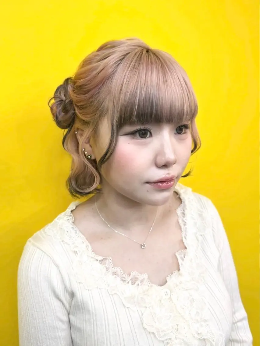 ミディアム ヘアアレンジ ボブ 新宿｜ヘアセット専門 ｜aira*｡ﾟのヘアスタイル