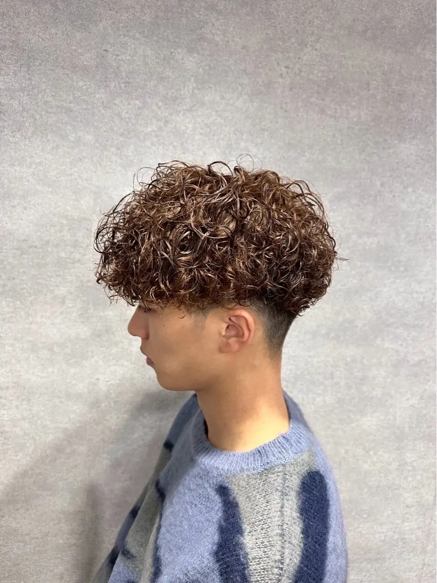 ショート カラー パーマ ヘアアレンジ メンズ キッズ ⚡️モデル募集⚡️/ メンズヘア 秀平のヘアスタイル