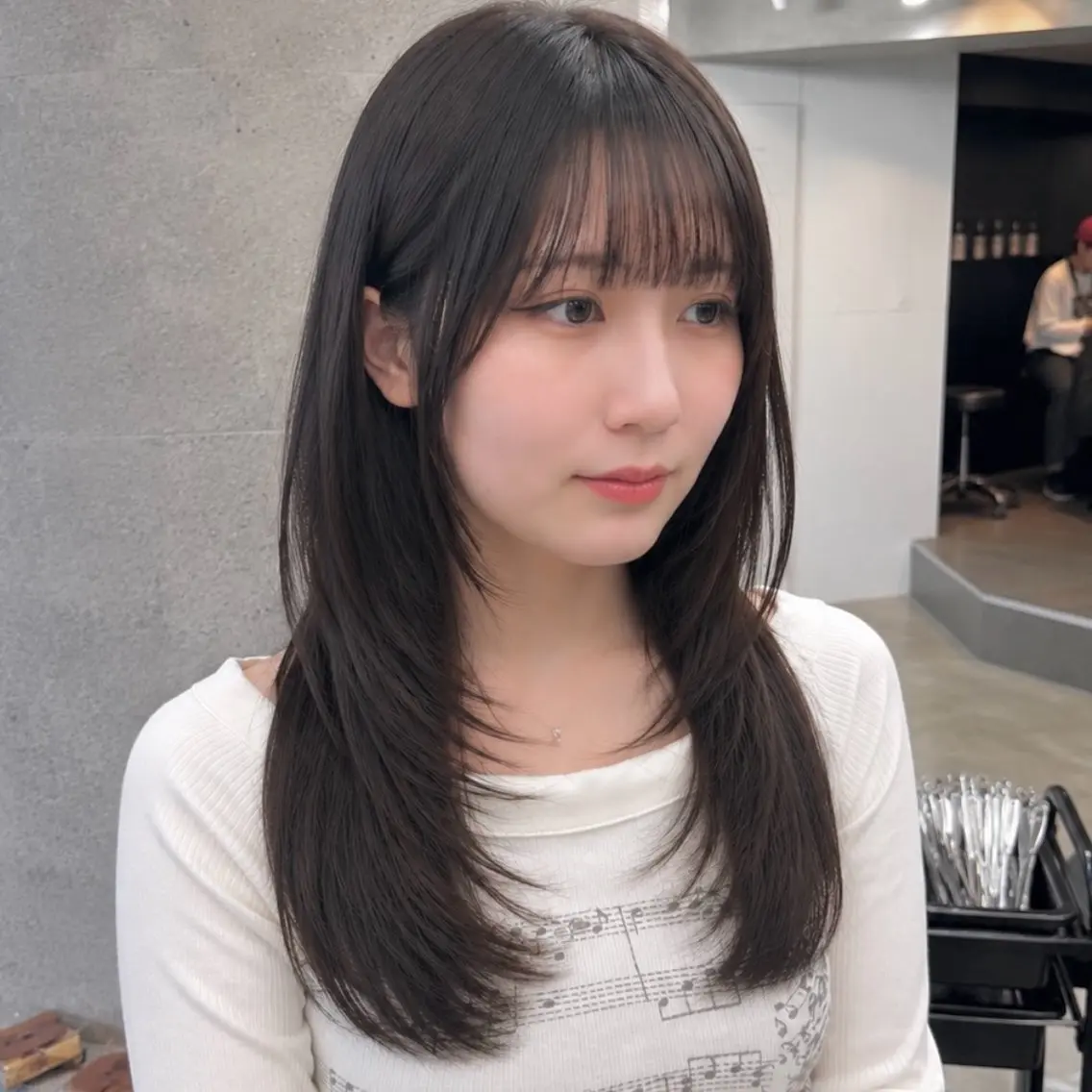 セミロング カラー カット ヘアカラー トリートメント 新宿/顔周りカット/ レイヤー/がっきーのヘアスタイル