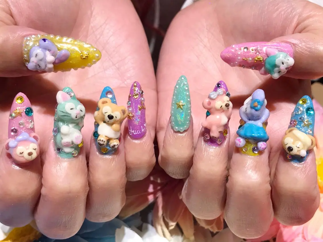 ネイル アートネイル ロングネイル スカルプネイル YUN 💅のネイルデザイン