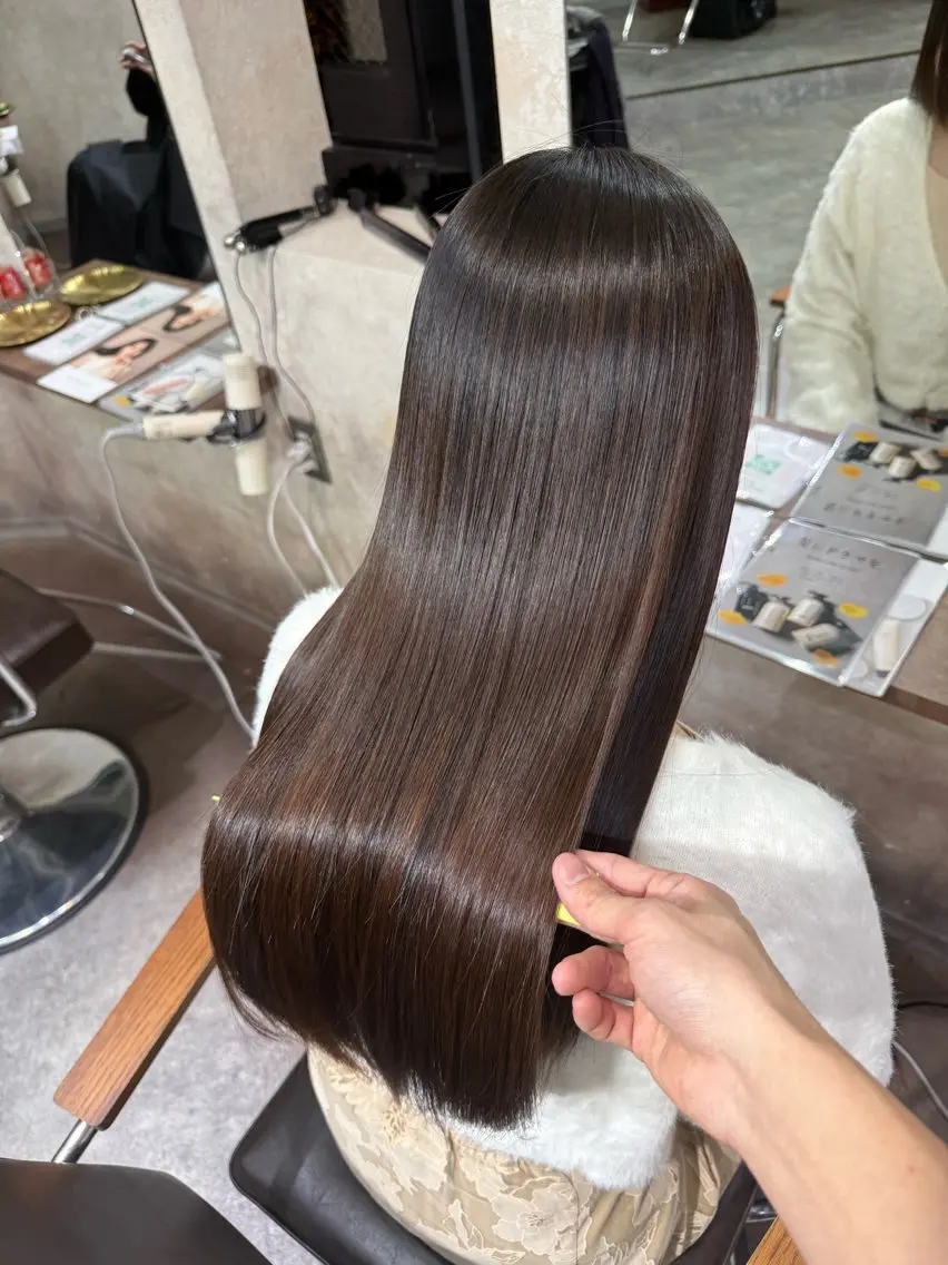 ロング 髪質改善 縮毛矯正 若命燿史／レイヤー 縮毛矯正/髪質改善のヘアスタイル