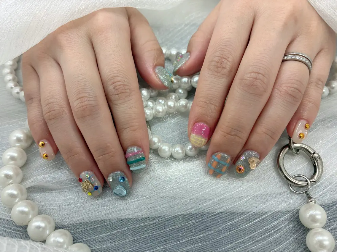 ネイル ハンドネイル 🩵Minmin nail salonのネイルデザイン