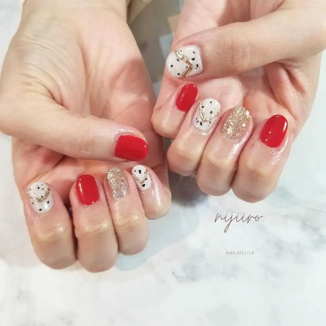 ネイル ハンドネイル nijiiro🌈 サトウのネイルデザイン