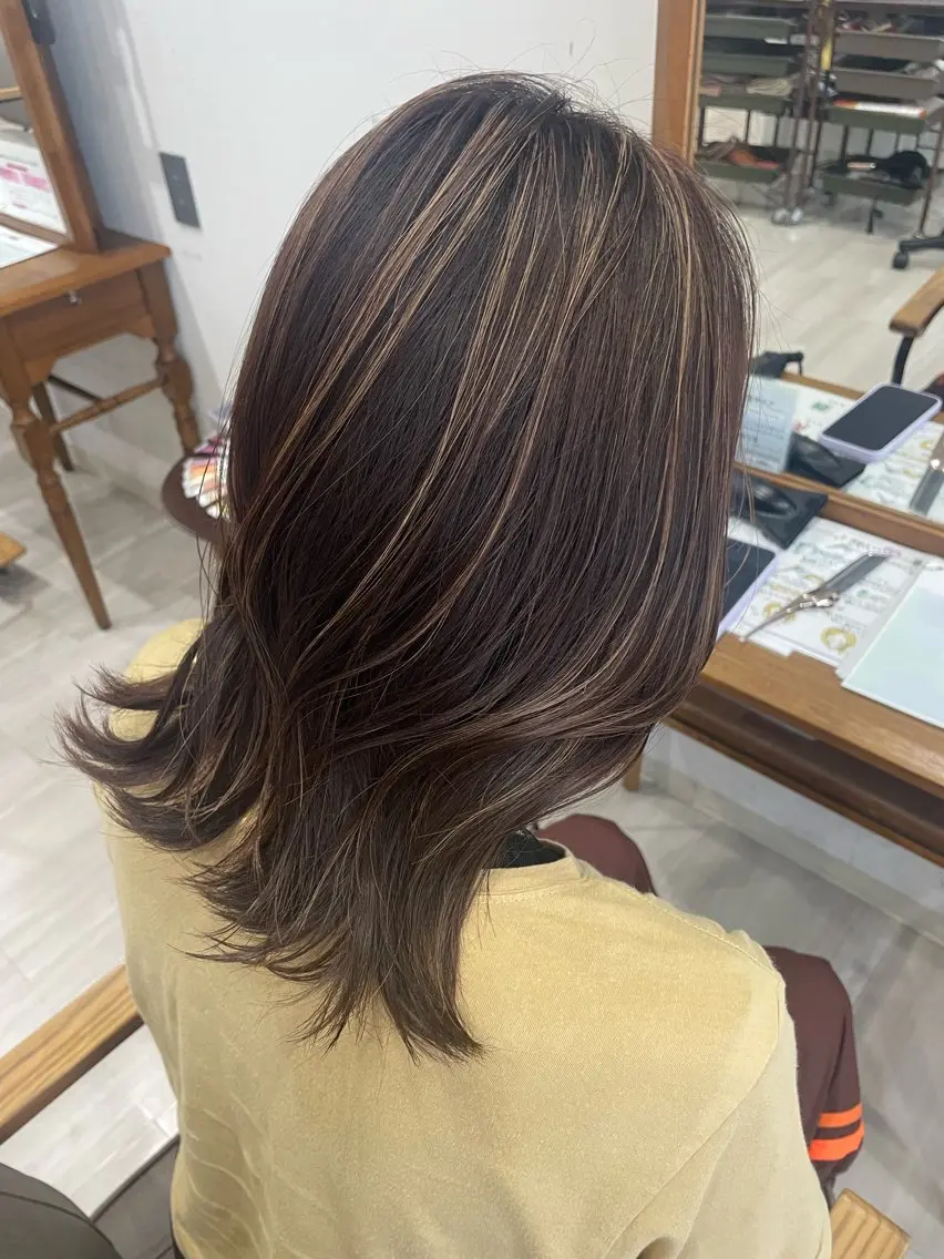 ミディアム カット ヘアカラー トリートメント 🌷岸 麻衣🌷のヘアスタイル