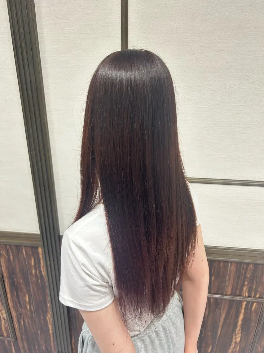 ロング カラー ブリーチ グラデーションカラー 野沢 碧のヘアスタイル